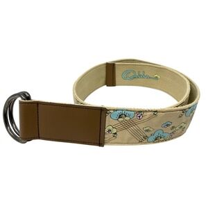 Osiris Womens Boho Floral Wide Belt 44" Long Yellow Blue Pink Brown Y2K